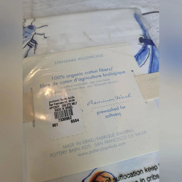 Pottery Barn Kids Happy Critters 100% Organic Cotton One standard pillowcase NWT - Picture 3 of 3